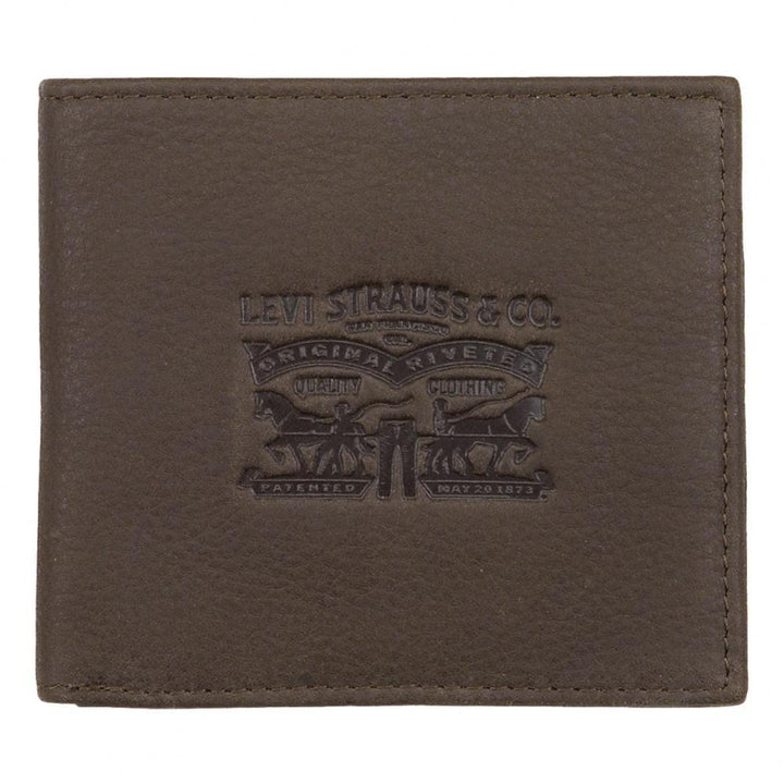 Levis Vintage Two Horse Bi-Fold Wallet - Dark Brown