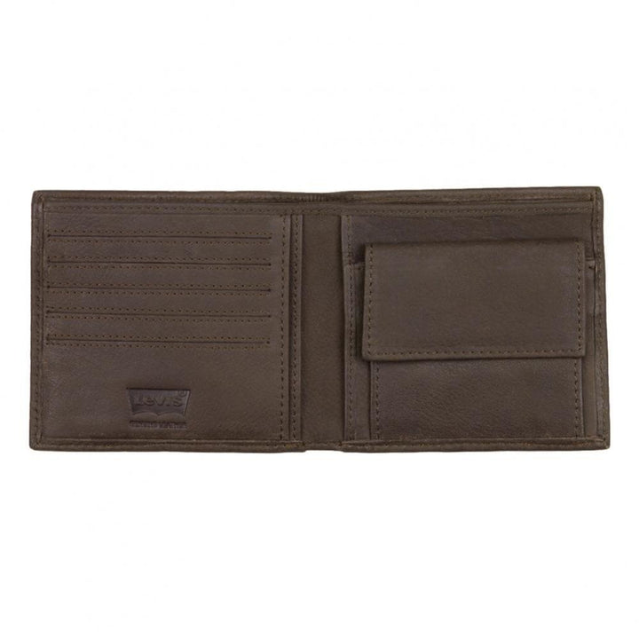 Levis Vintage Two Horse Bi-Fold Wallet - Dark Brown