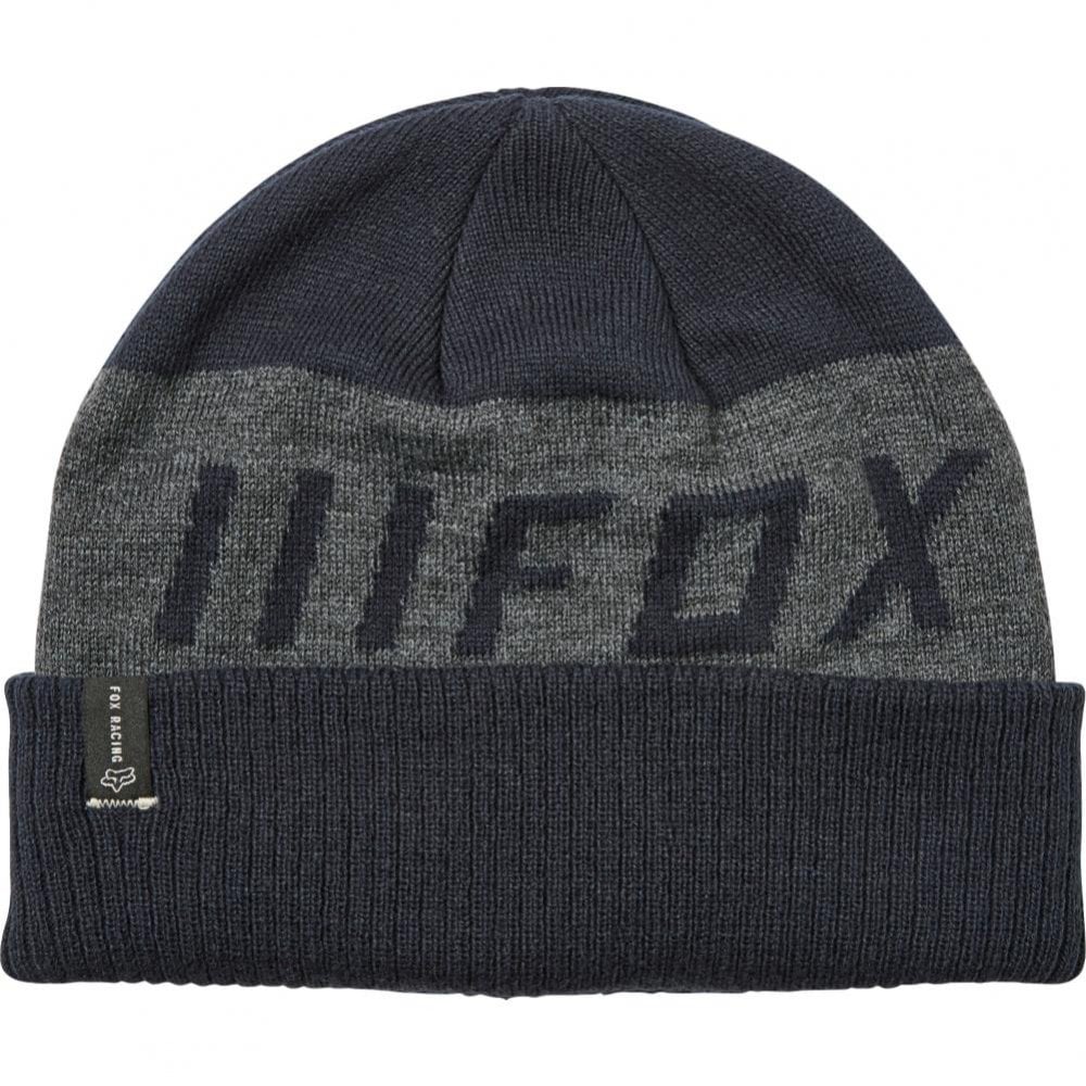 Fox Down Shift Beanie - Navy / Grey