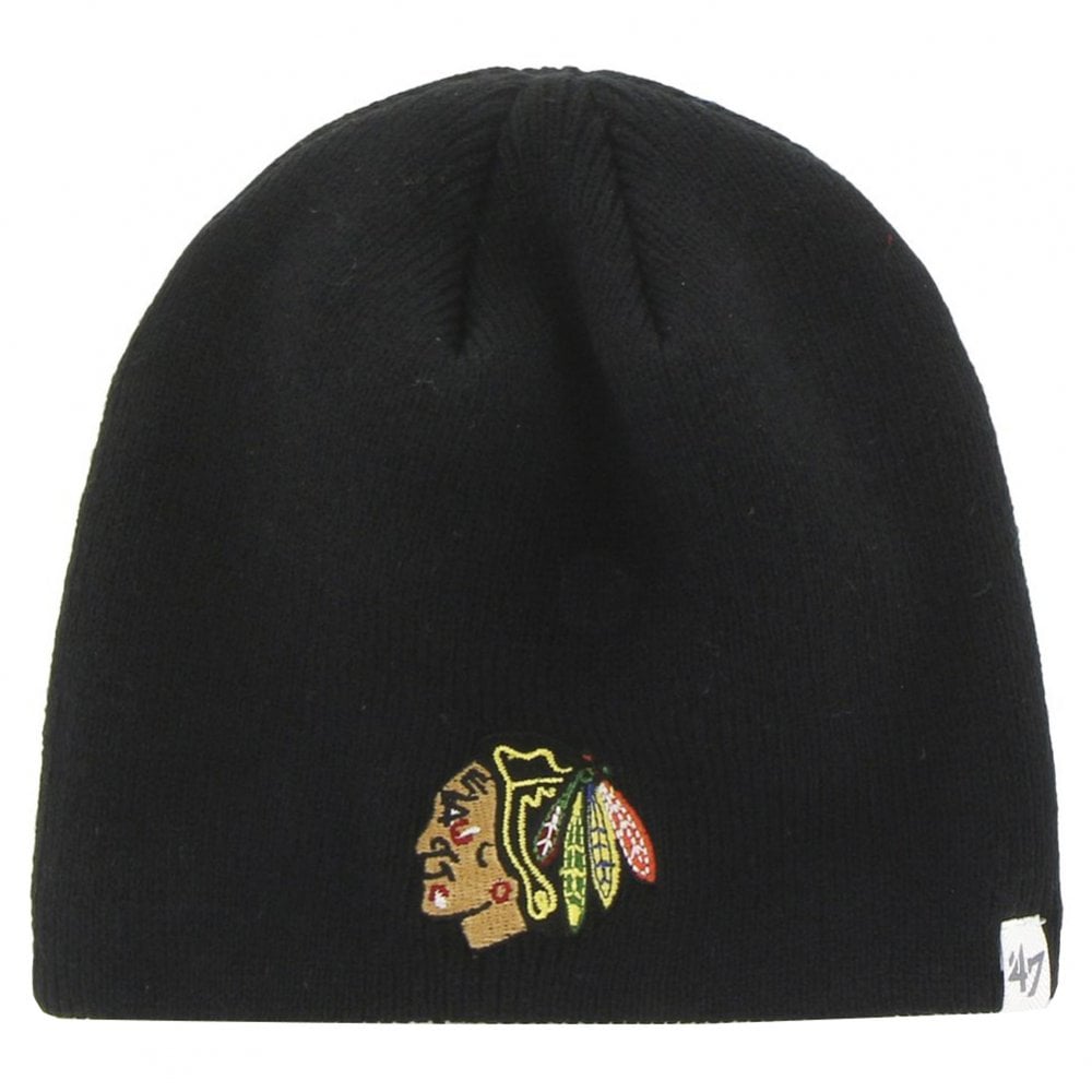 47 Brand Chicago Blackhawks Knit Beanie - Black