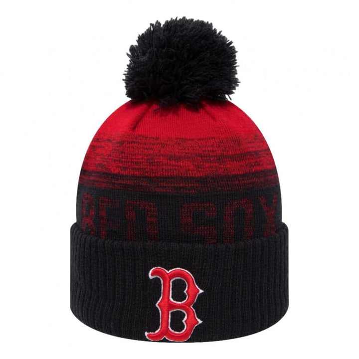 New Era Boston Red Sox Ombre Bobble Knit Beanie - Navy / Red