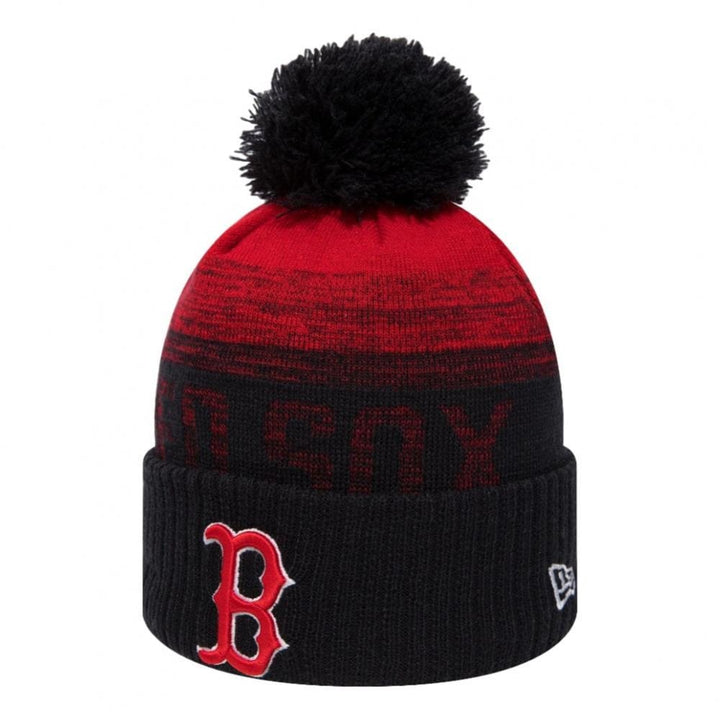 New Era Boston Red Sox Ombre Bobble Knit Beanie - Navy / Red