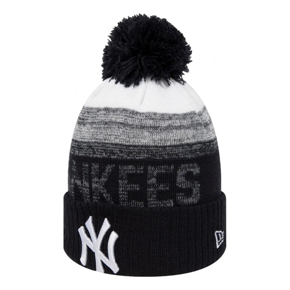 New Era NY Yankees Sport Knit Beanie - Black / White