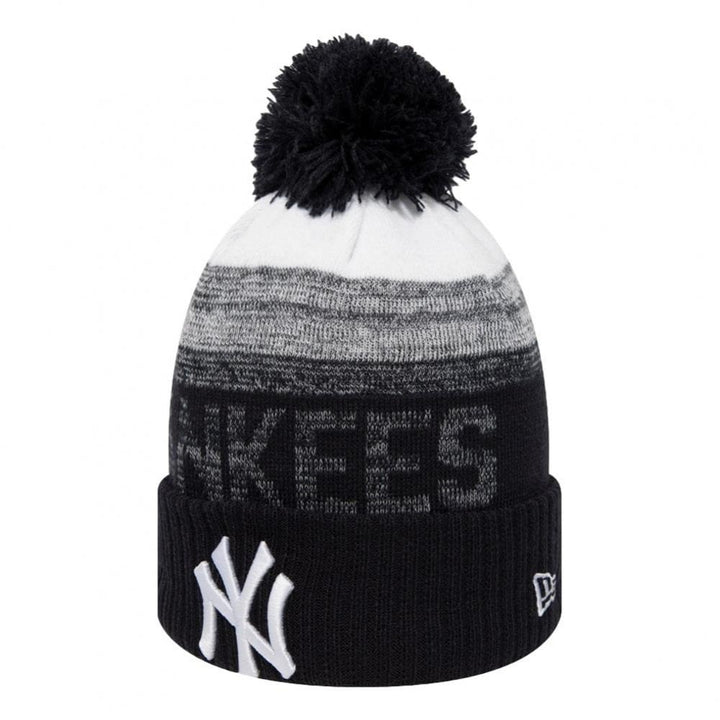 New Era NY Yankees Sport Knit Beanie - Black / White