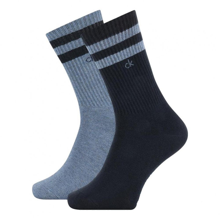 Calvin Klein Striped 2 Pack Crew Socks