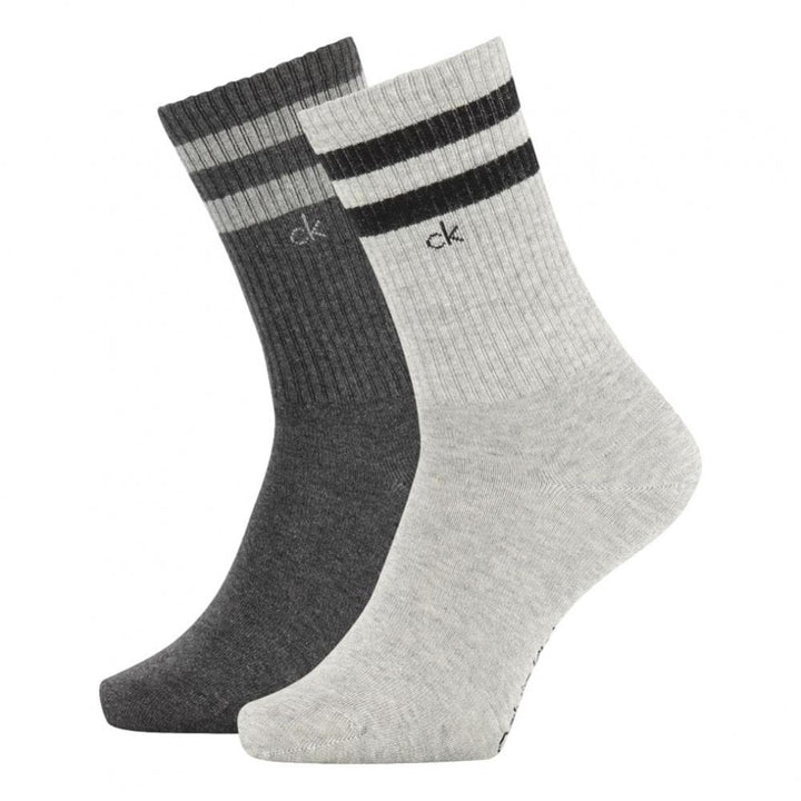 Calvin Klein Striped 2 Pack Crew Socks