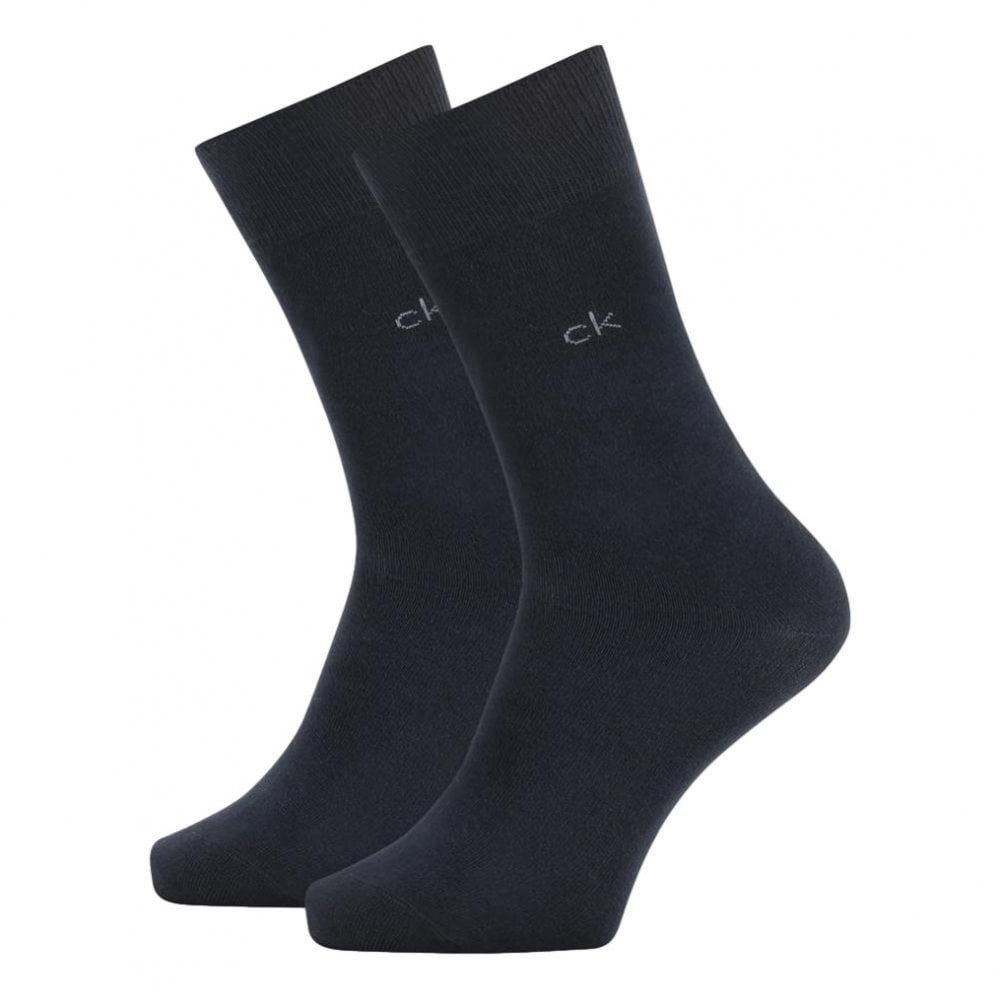 Calvin Klein Casual Flat Knit Carter 2 Pack Crew Socks