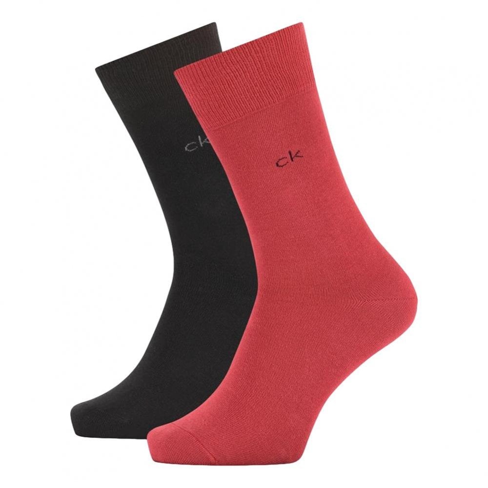 Calvin Klein Casual Flat Knit Carter 2 Pack Crew Socks