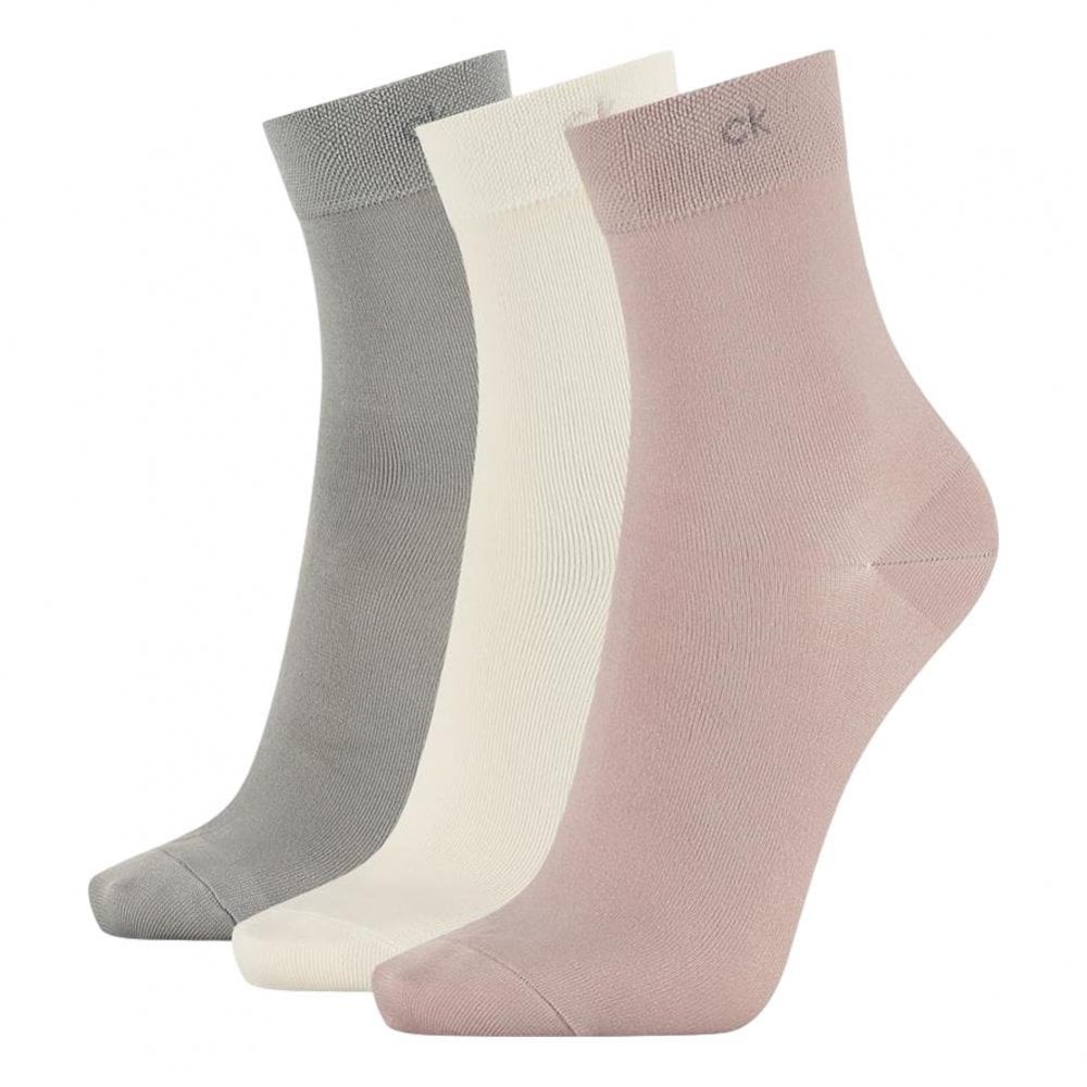 Calvin Klein Light Touch Taylor 3 Pack Crew Socks - Beige Combo