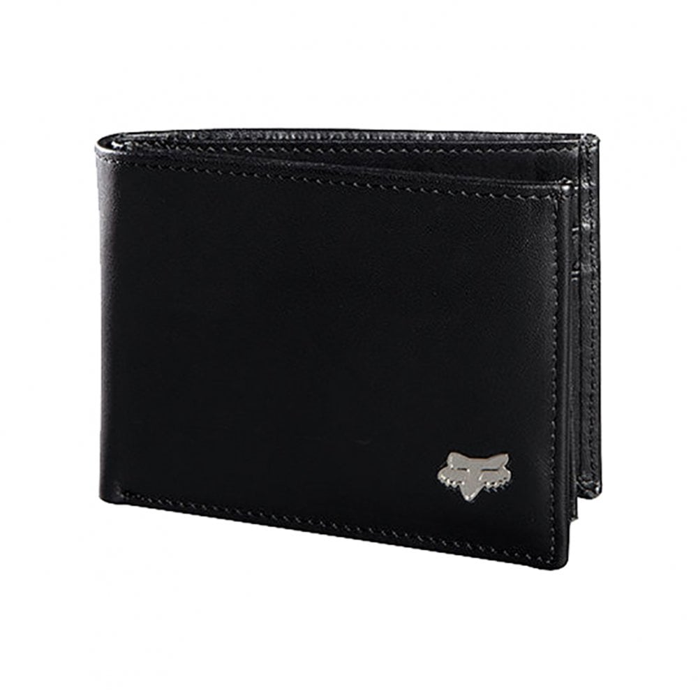Fox Bifold Leather Wallet - Black