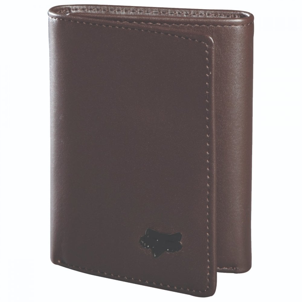 Fox Tri-Fold Leather Wallet - Brown