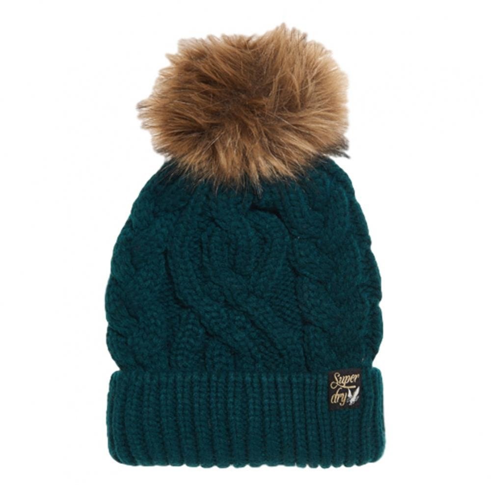 Superdry Arizona Cable Beanie - Forest Green