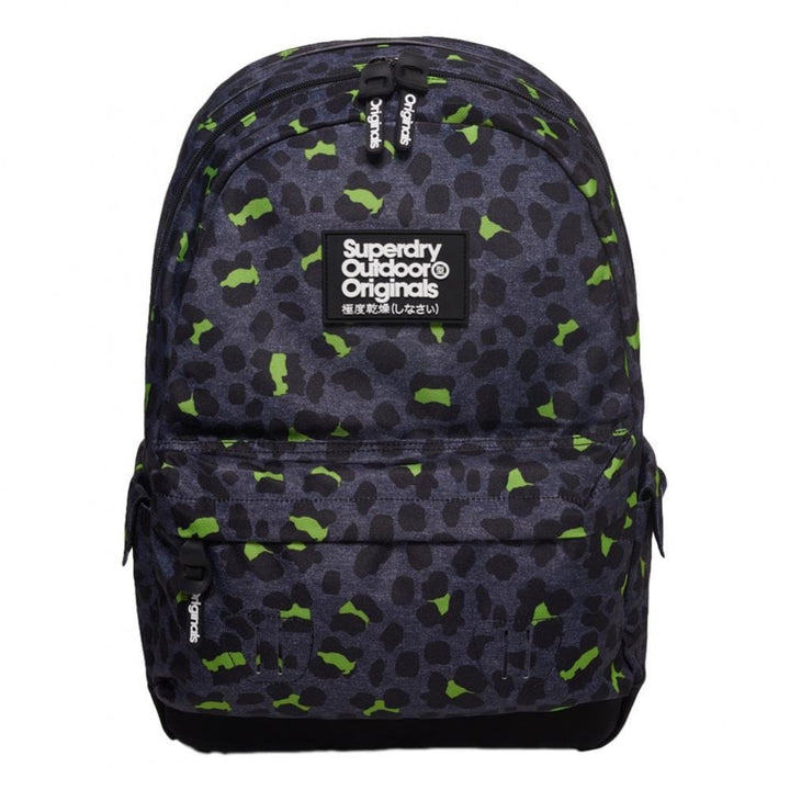 Superdry Print Edition Montana Backpack - Animal Dark Marl Lime