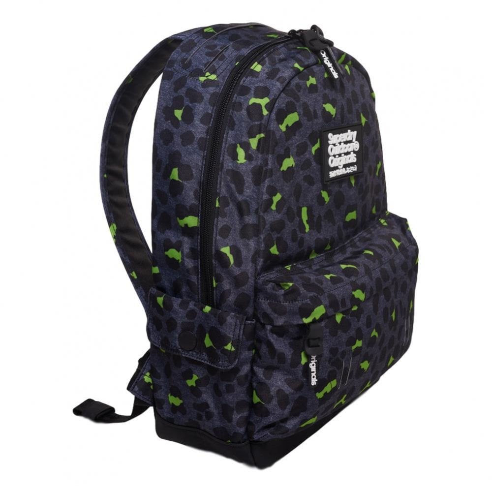 Superdry Print Edition Montana Backpack - Animal Dark Marl Lime