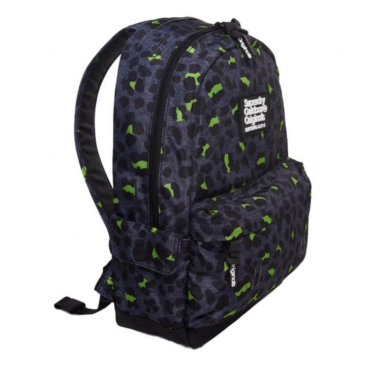 Superdry Print Edition Montana Backpack - Animal Dark Marl Lime