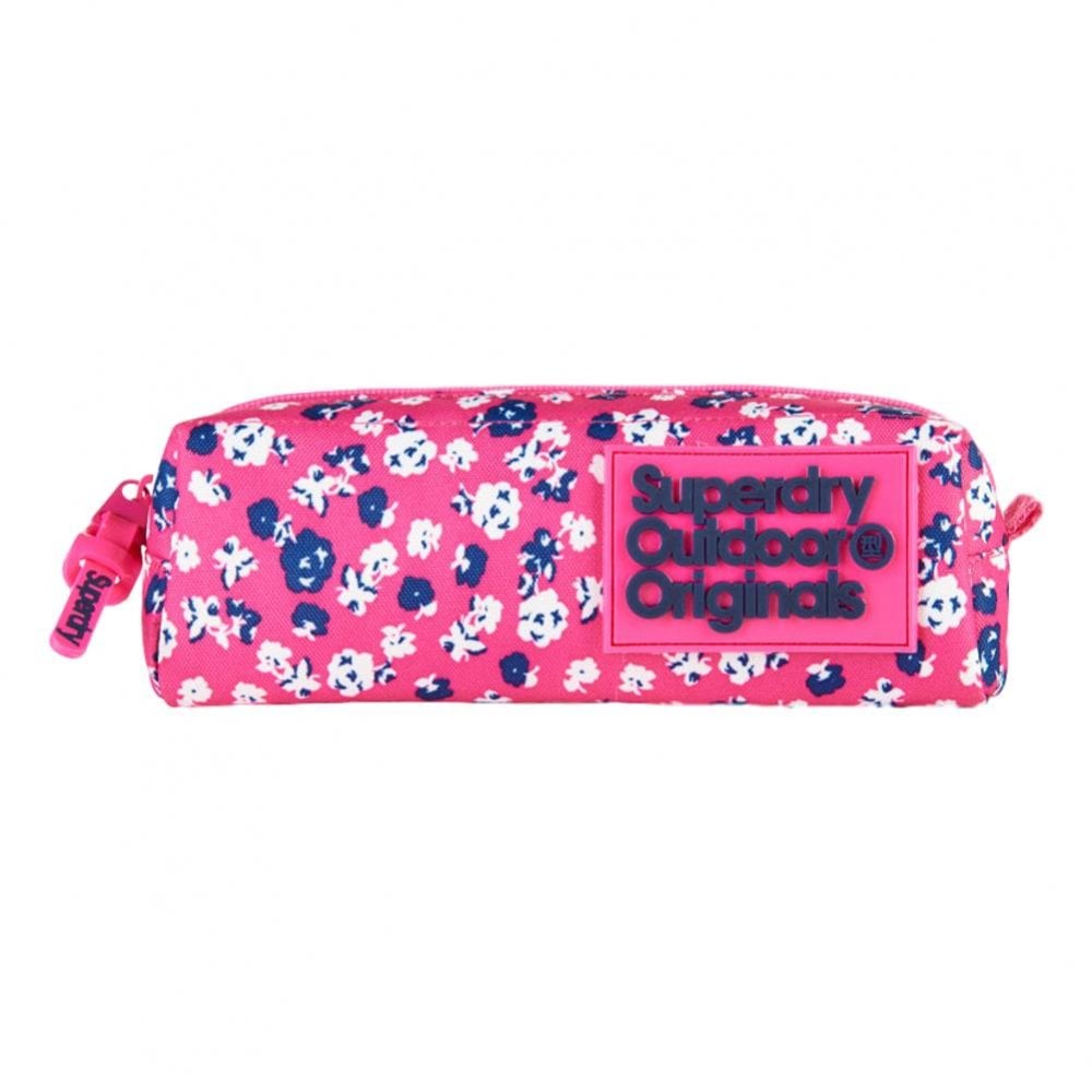 Superdry Ms Ditsy Montana Pencil Case - Fluro Pink / White