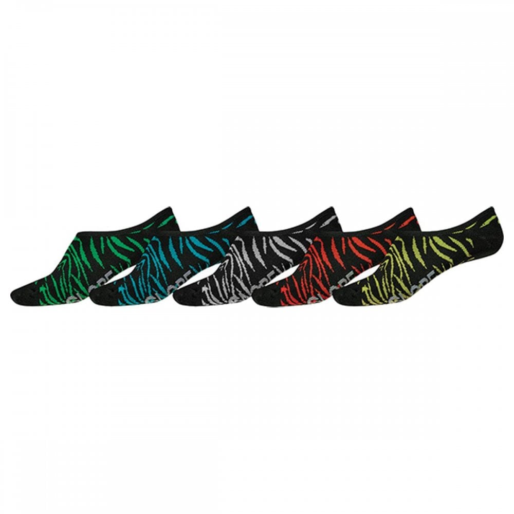 Globe Fern 5 Pack Invisible Socks - Assorted Large