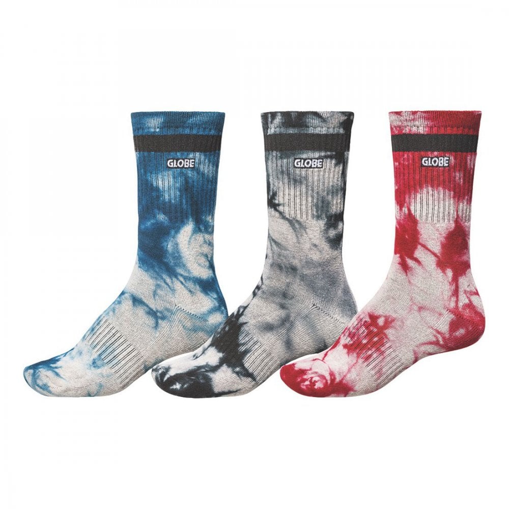 Globe All Tied Up 3 Pack Socks - Assorted