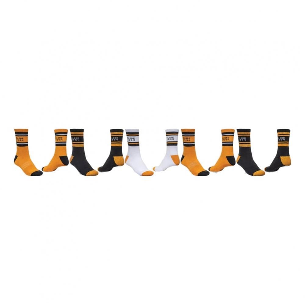 Globe Bengal Crew 5 Pack Socks - Gold