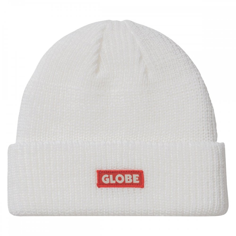 Globe Bar Beanie - White