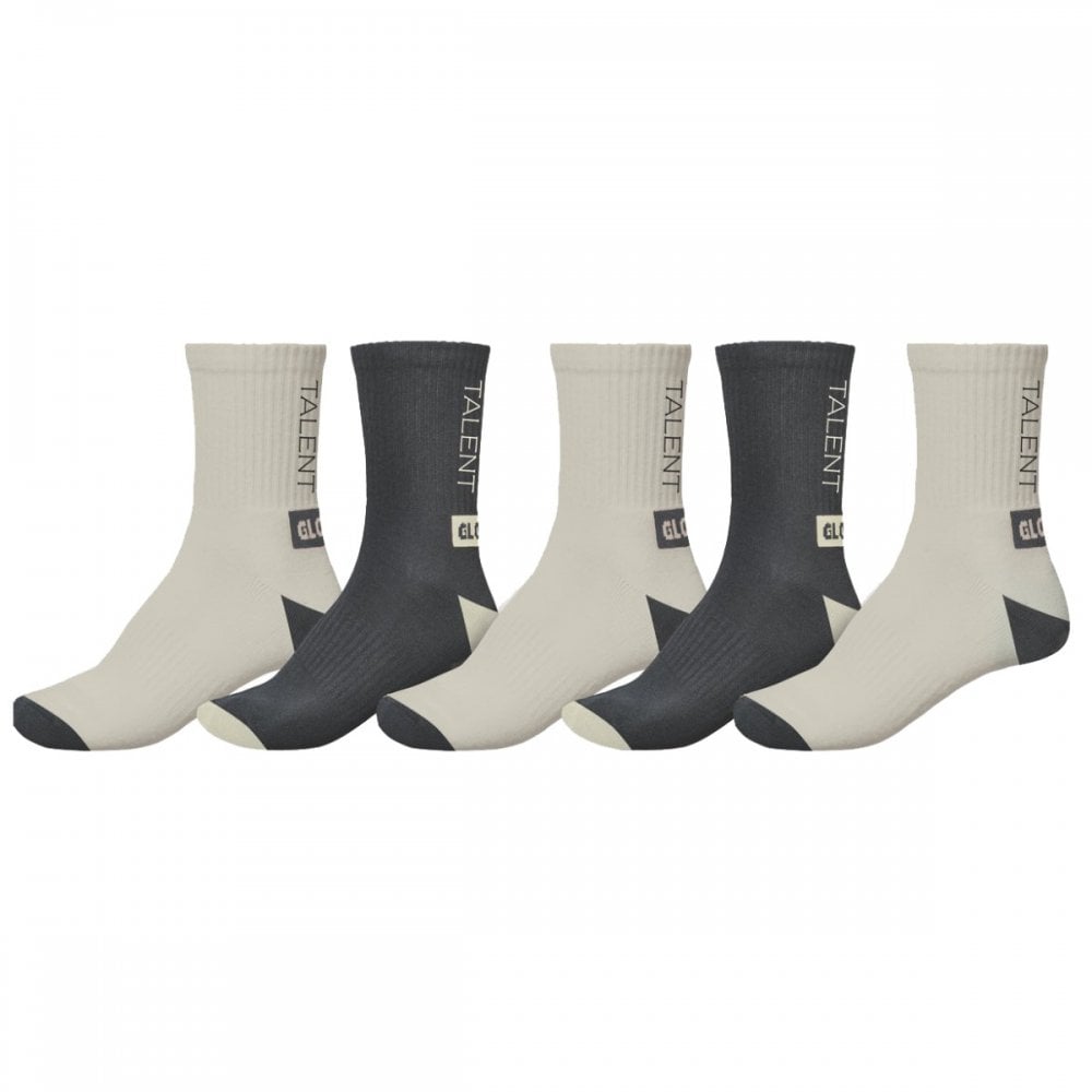 Globe Wasted Talent Sock 5 Pack - Assorted