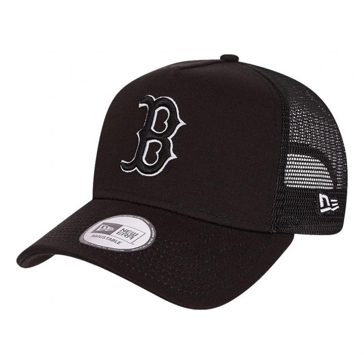 New Era Boston Red Sox Tonal Mesh Trucker Cap - Black