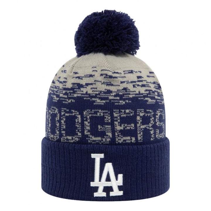 New Era LA Dodgers Bobble Knit Beanie - Navy
