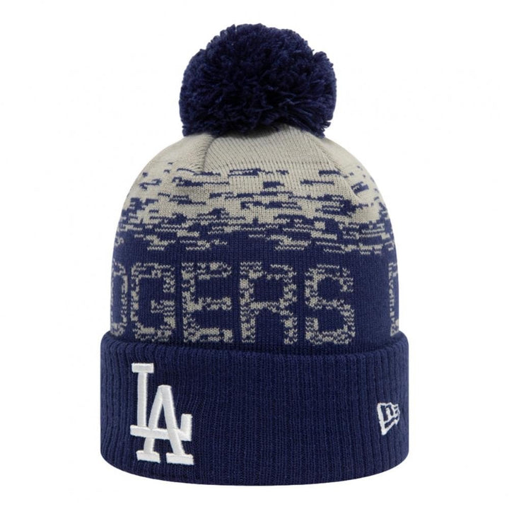 New Era LA Dodgers Bobble Knit Beanie - Navy