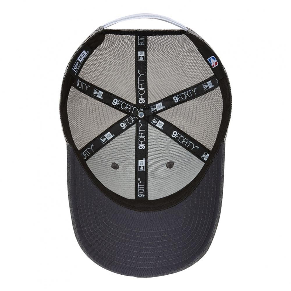 New Era NBA Logo Home Field 9 Forty Trucker Cap - Grey Heather