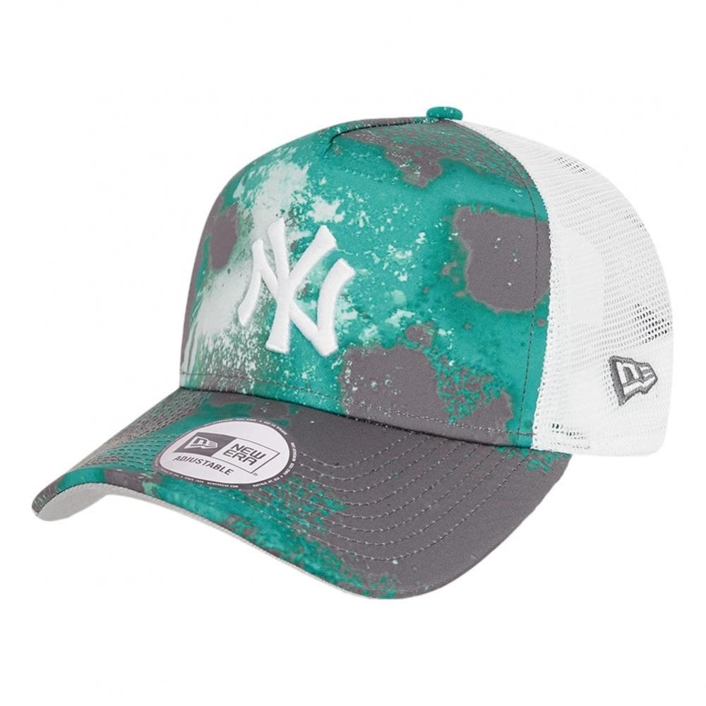New Era NY Yankees Season Camo A-Frame Trucker Cap - Blue