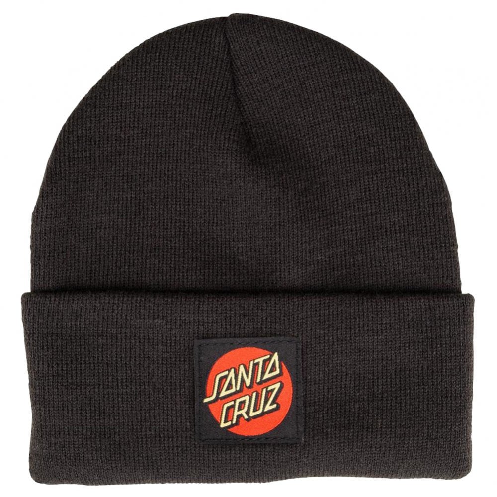 Santa Cruz Classic Label Dot Beanie - Black