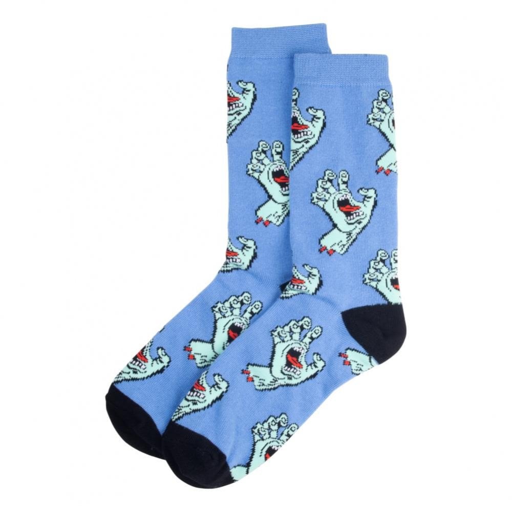 Santa Cruz Multi Hand 2 Pack Socks - Washed Navy / Athletic Heather