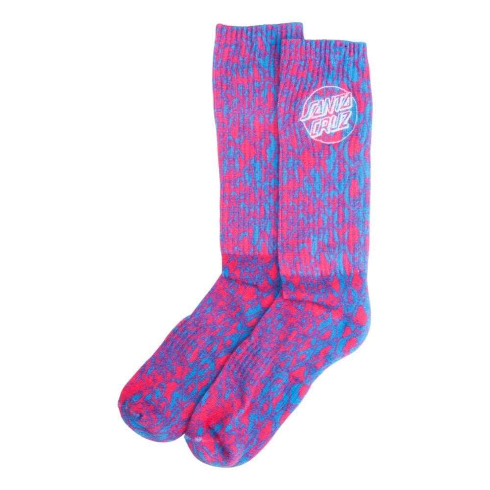 Santa Cruz Scales Dot Socks - Cyan / Pink