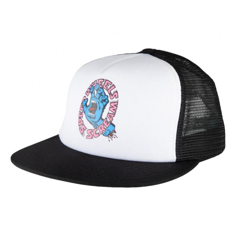 Santa Cruz Screaming Hand Meshback Cap - Black / White