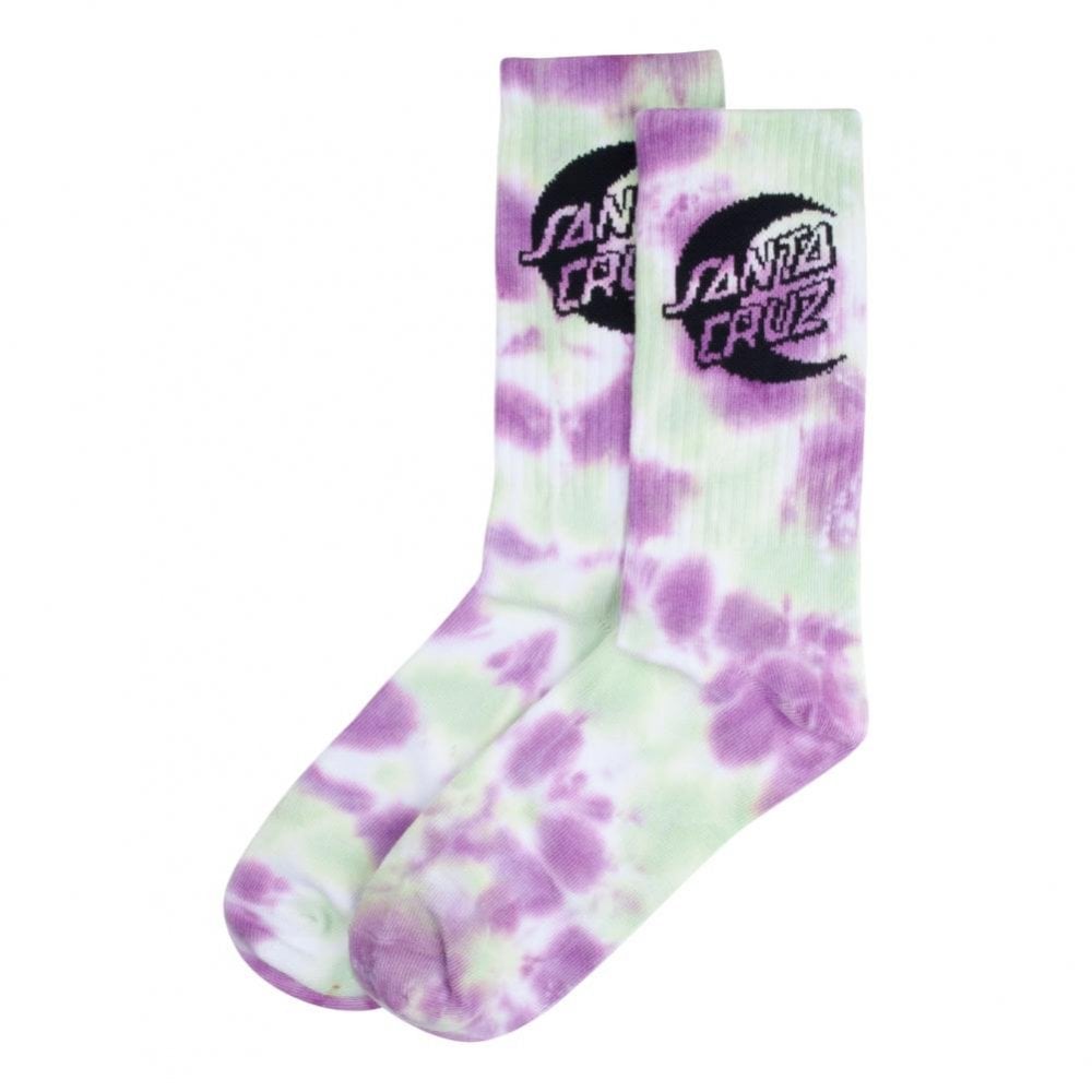 Santa Cruz Tie Dye Moon Dot Socks - Trippy Cloud