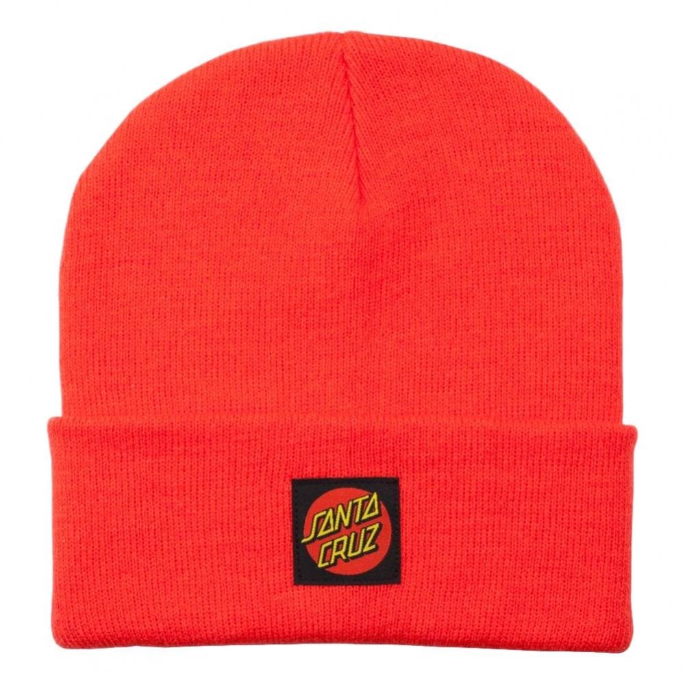 Santa Cruz Classic Label Beanie - Hot Coral