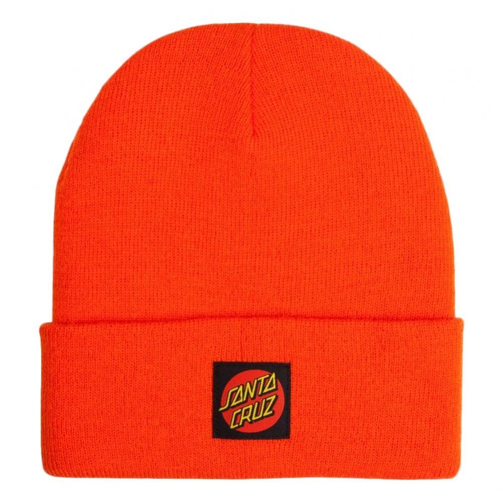 Santa Cruz Classic Label Dot Beanie - Warm Orange