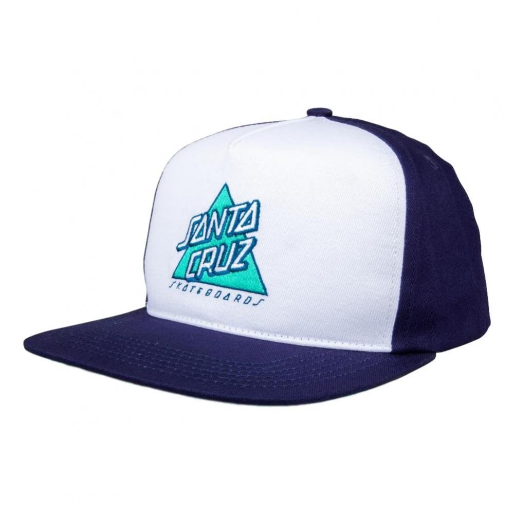 Santa Cruz Not A Dot Snapback Cap - White / Dark Navy