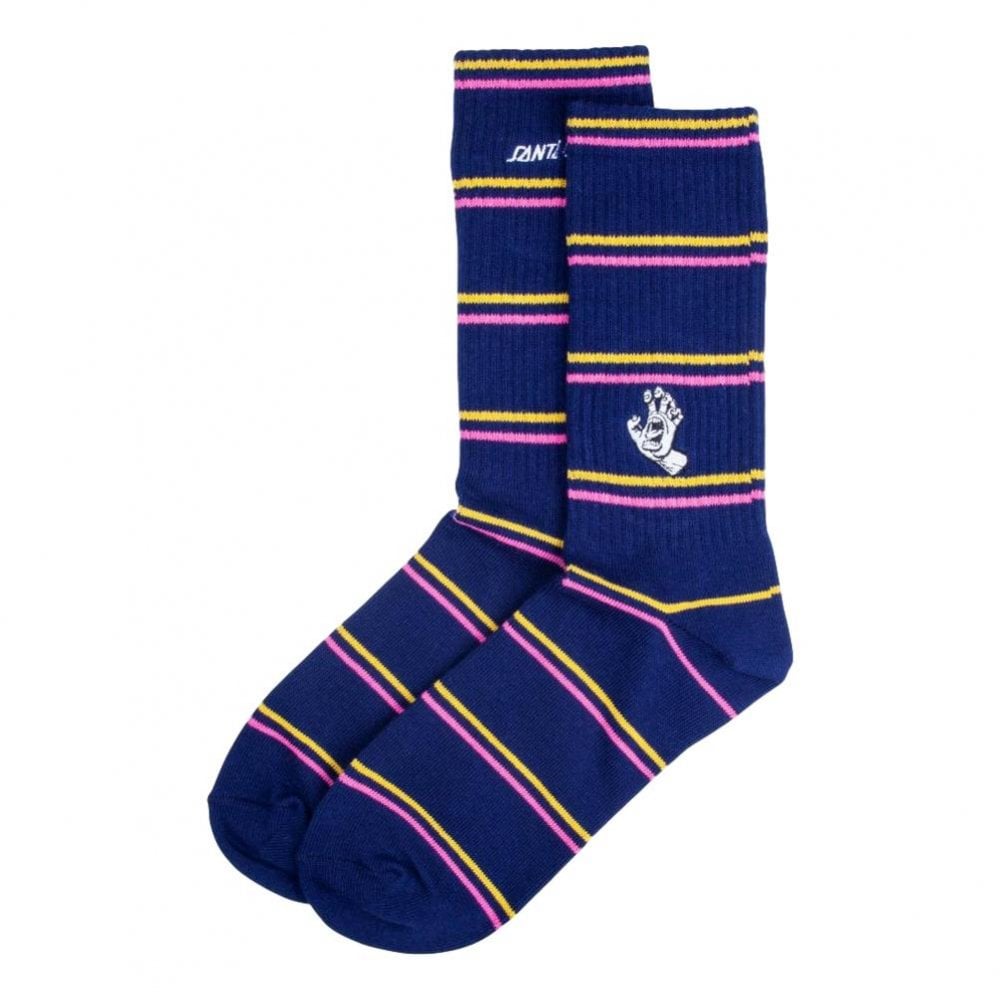 Santa Cruz Mini Outline Hand Socks - Dark Navy