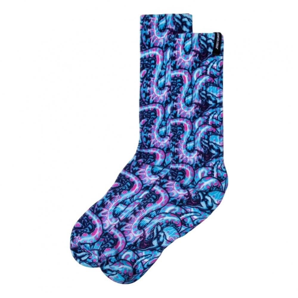 Santa Cruz Kendall Snake Socks - Blue Snake