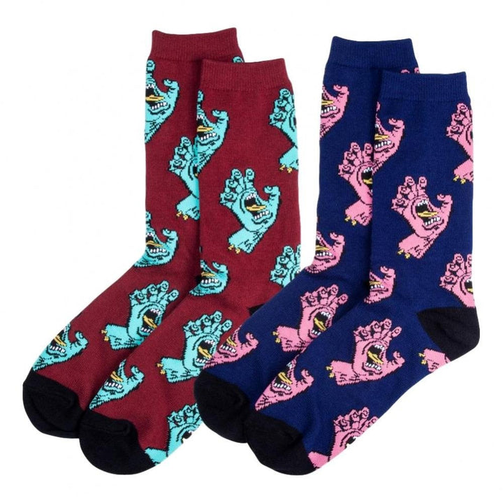 Santa Cruz Multi Hand Socks - Wine / Navy