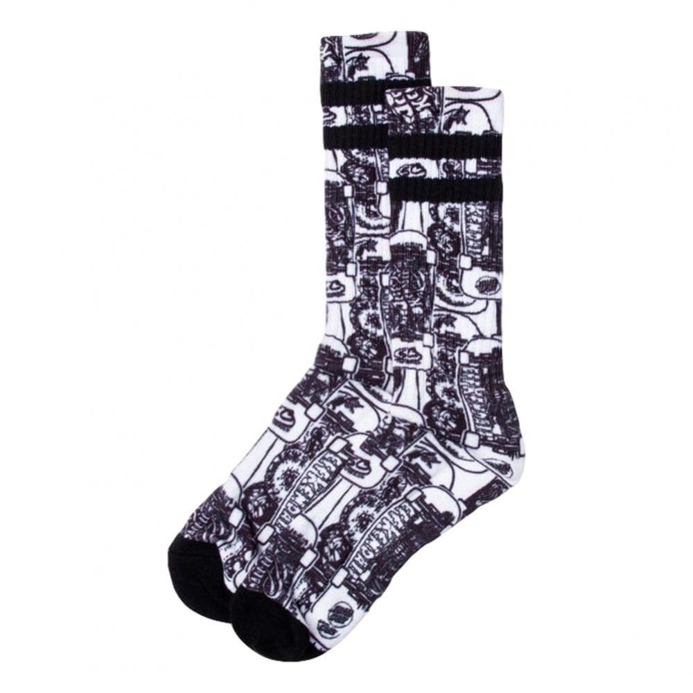 Santa Cruz Kendall Catalog Socks - White / Black