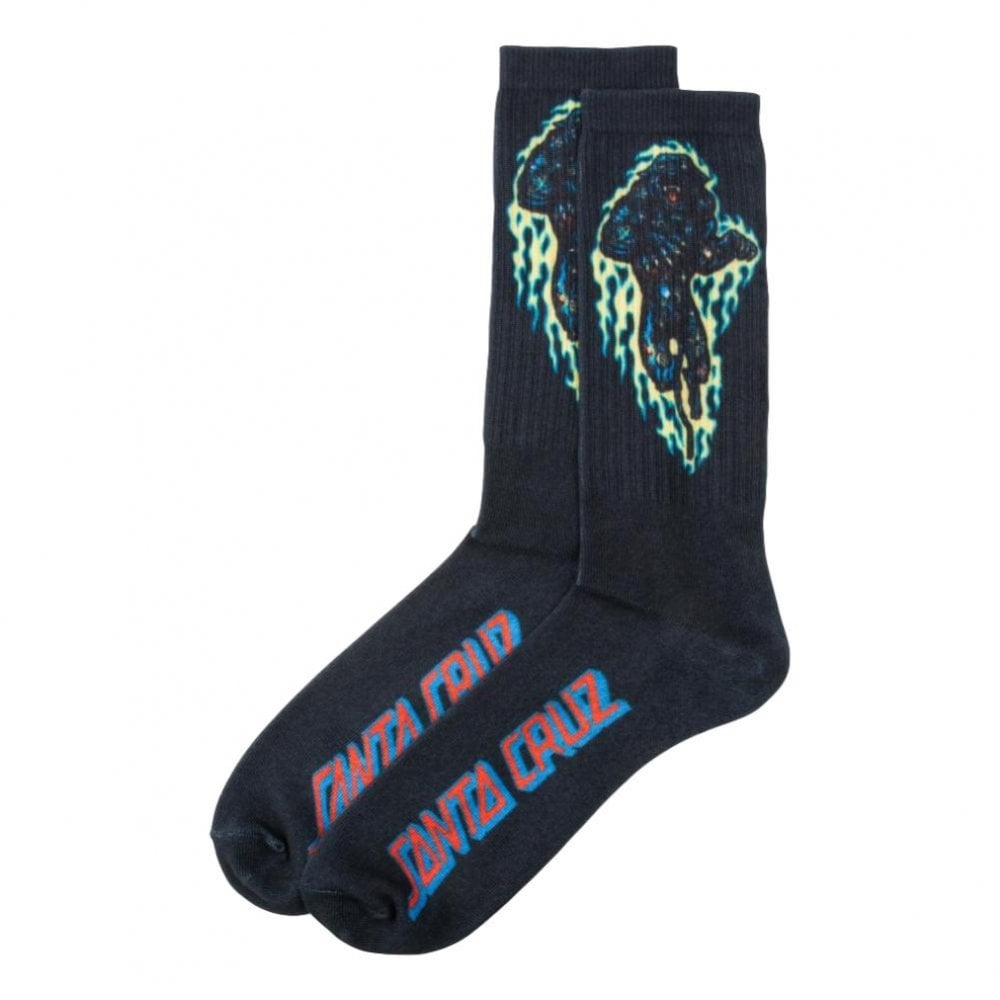 Santa Cruz Cosmic Cat Socks - Black