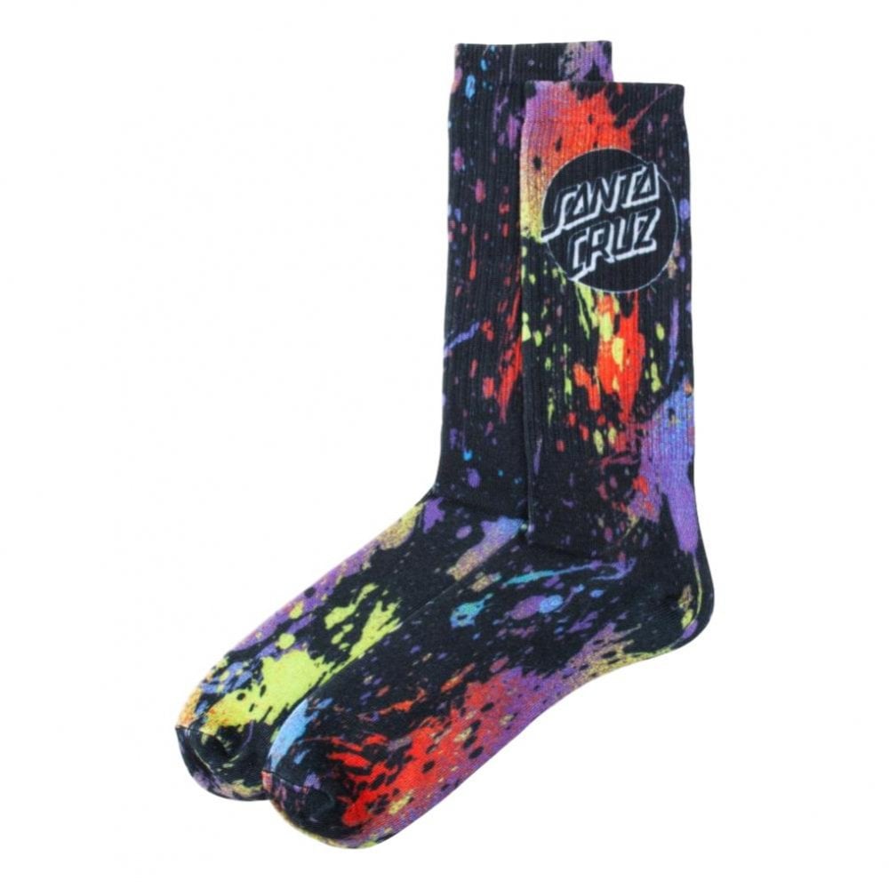 Santa Cruz Dot Splatter Socks - Vibrant Splatter