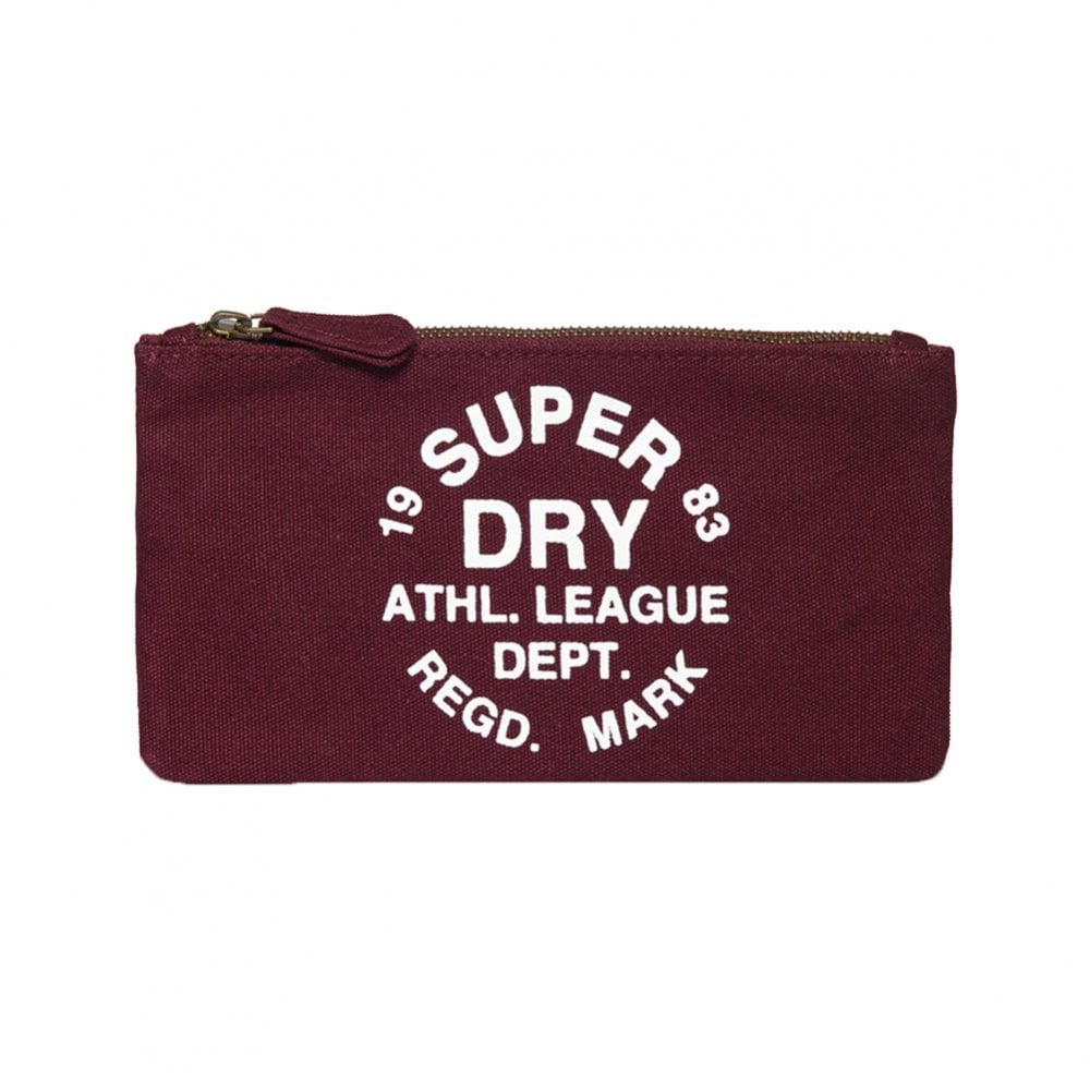 Superdry Athletic League Pencil Case - Burgundy