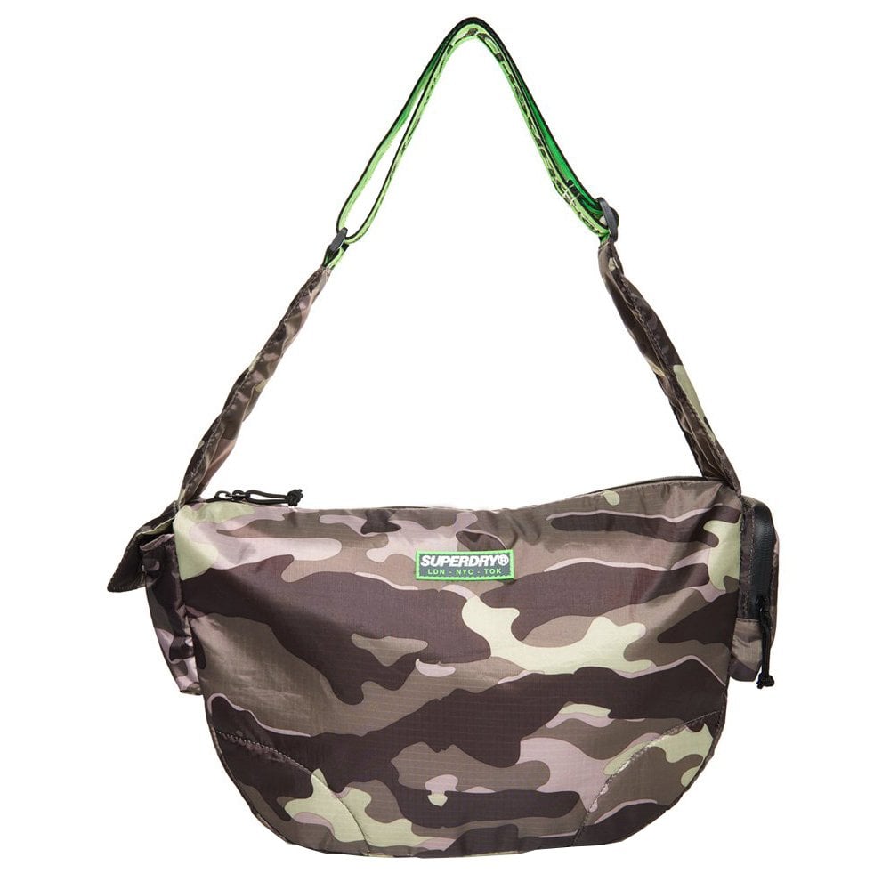 Superdry Damon Side Messenger Bag - Army Green Camo