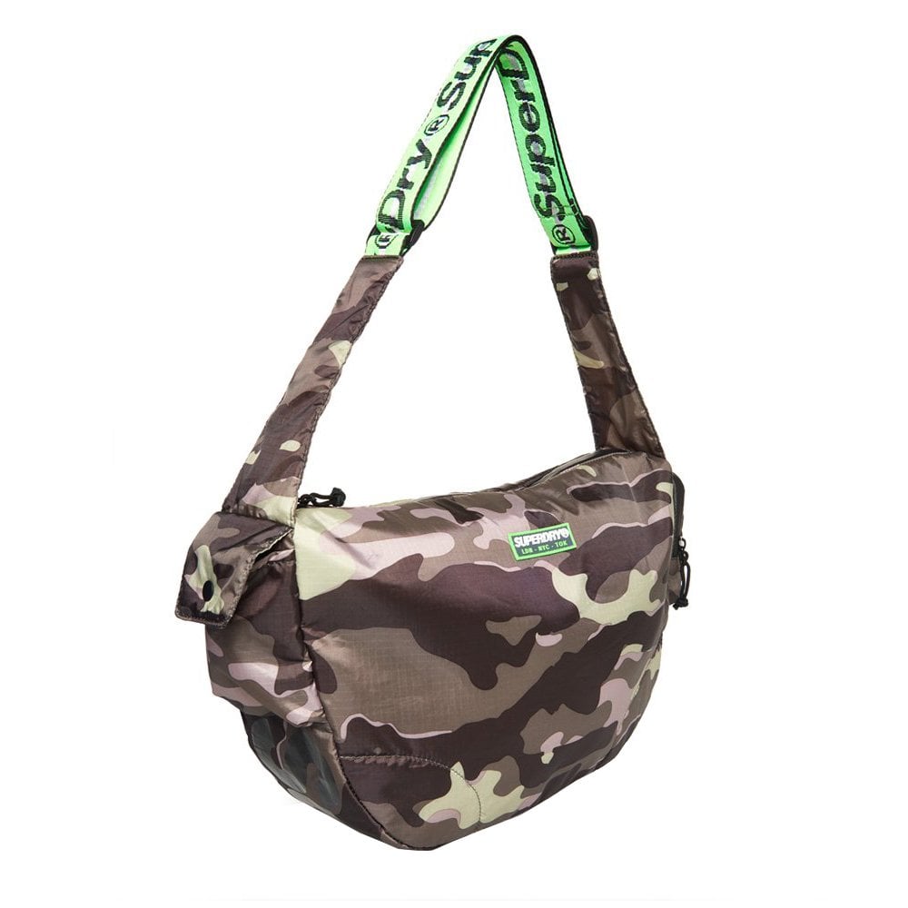 Superdry Damon Side Messenger Bag - Army Green Camo