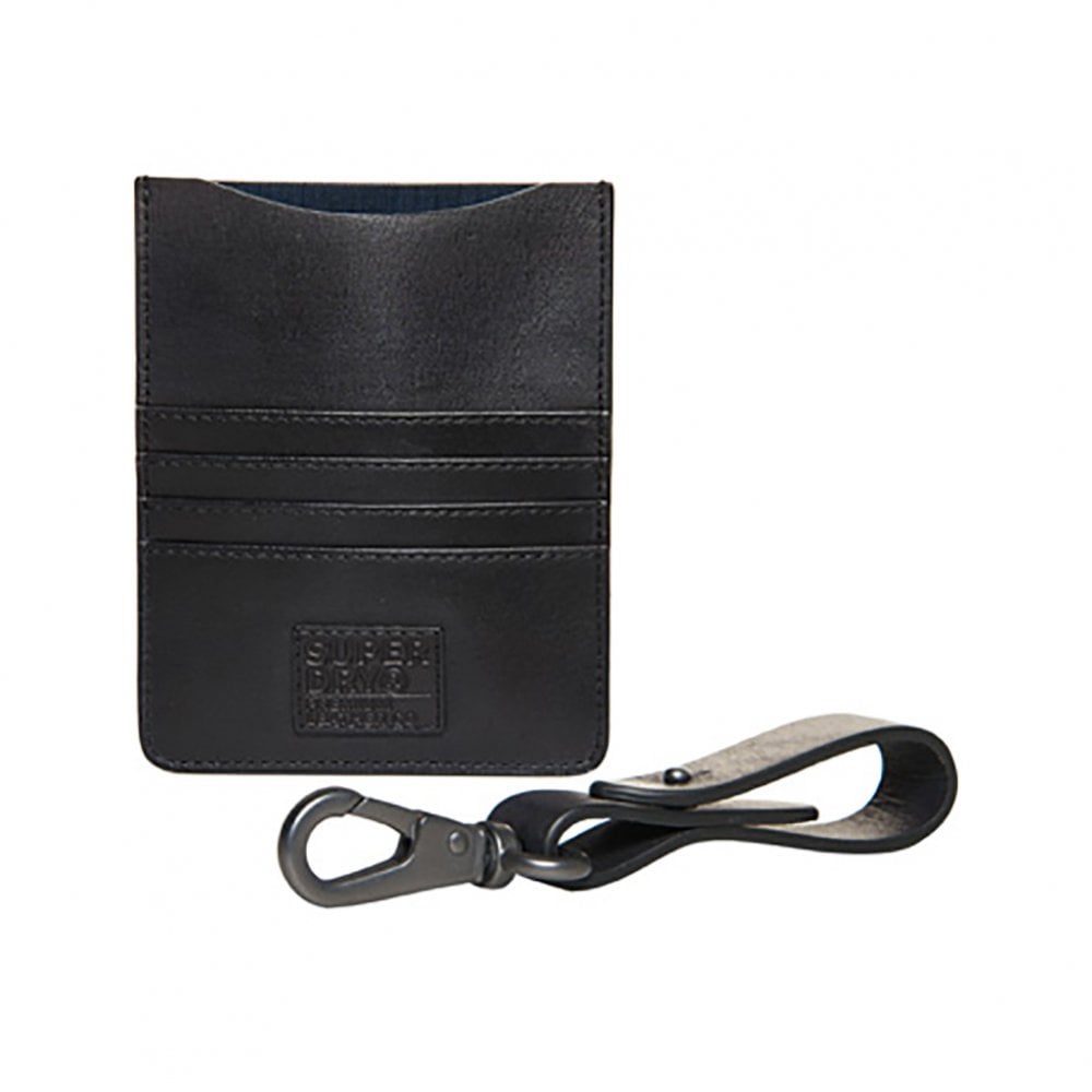 Superdry Leather Travel Wallet Set - Black