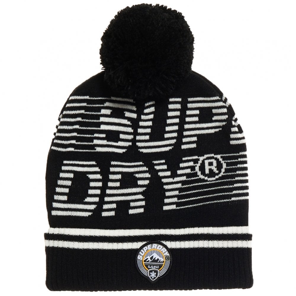 Superdry Mono Logo Beanie - Black