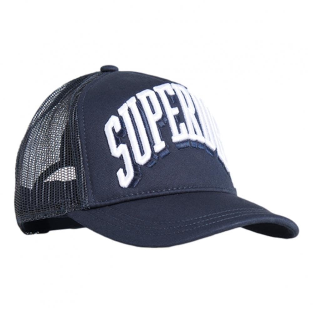 Superdry Sport Tri Logo Trucker Cap - Eclipse Navy